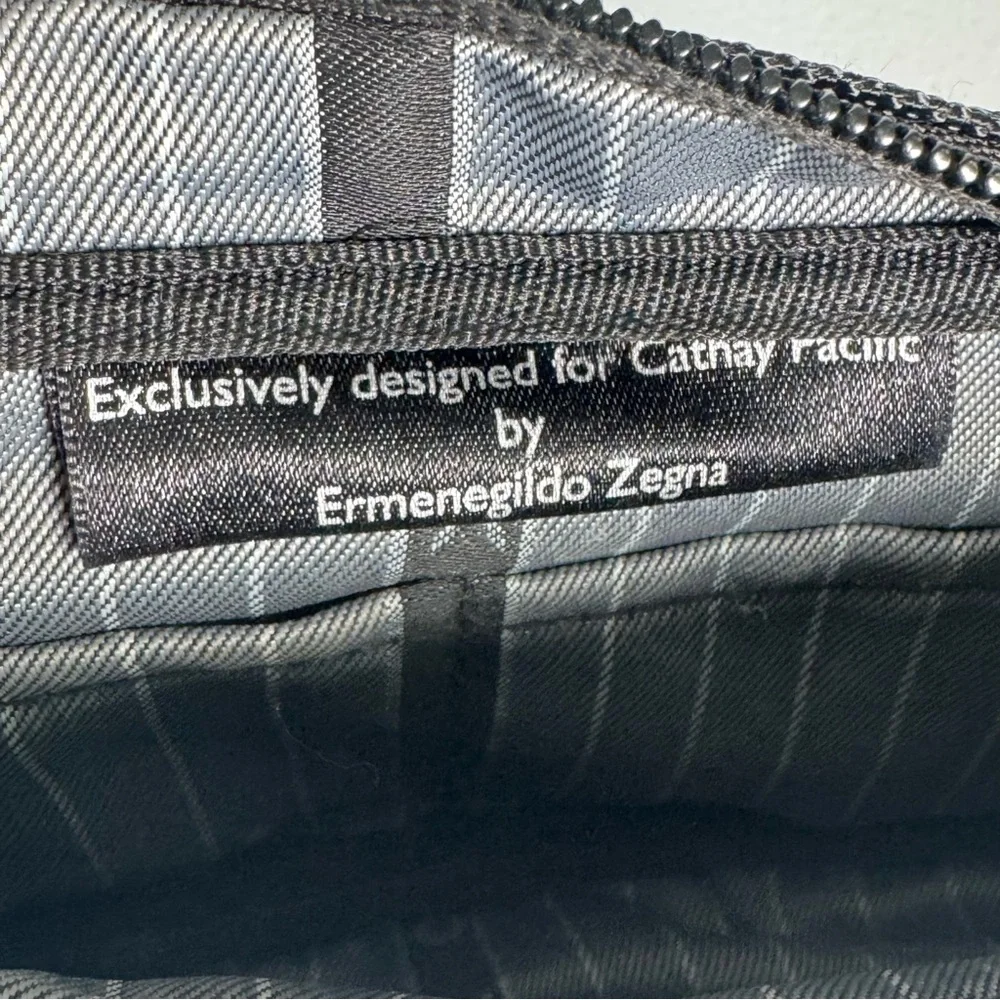 Ermenegildo Zegna Black Toiletry Bag.